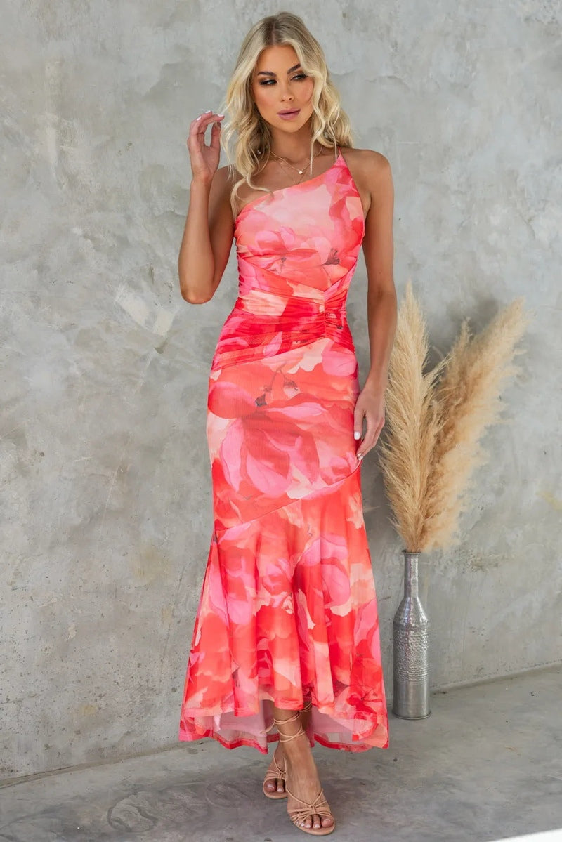 Harriet | One-Shoulder Pleated Dress
