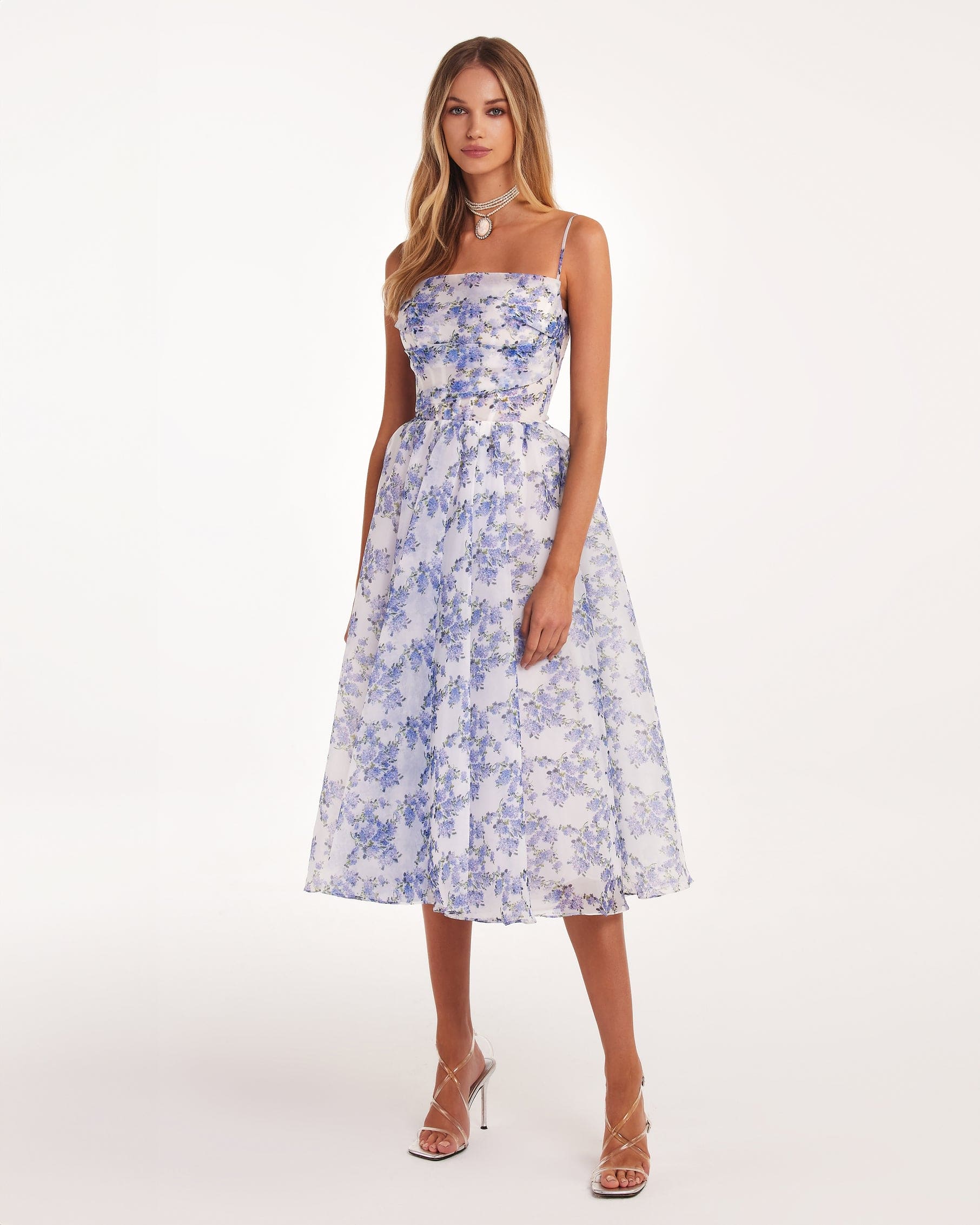 Elowen | Spaghetti Straps Midi Dress