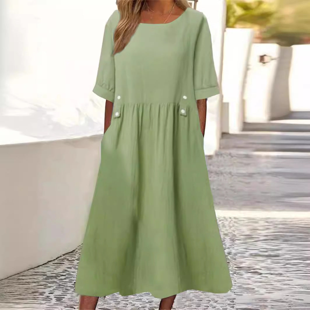 Polly | Summer Cotton-Linen Dress