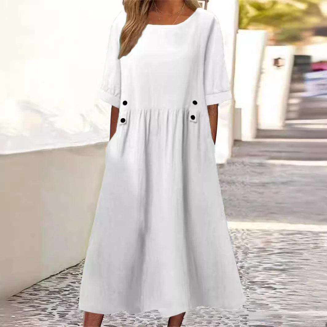 Polly | Summer Cotton-Linen Dress