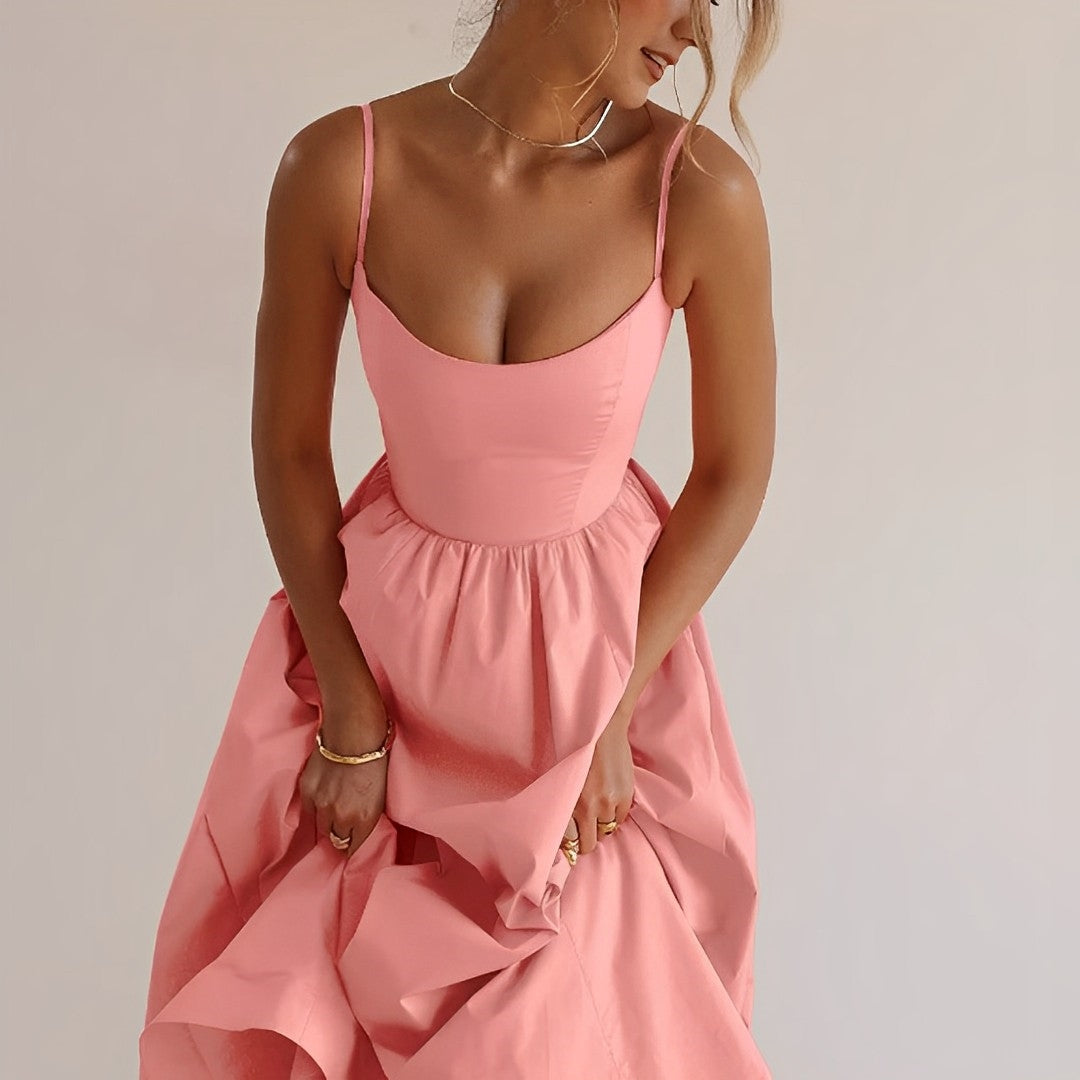 Enid | Spaghetti Strap Puff Dress