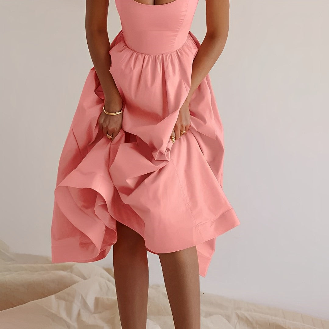 Enid | Spaghetti Strap Puff Dress