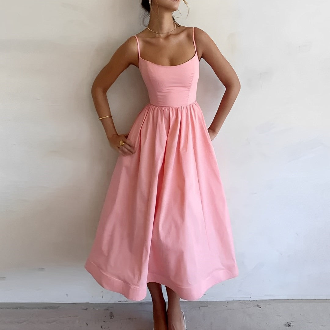 Enid | Spaghetti Strap Puff Dress