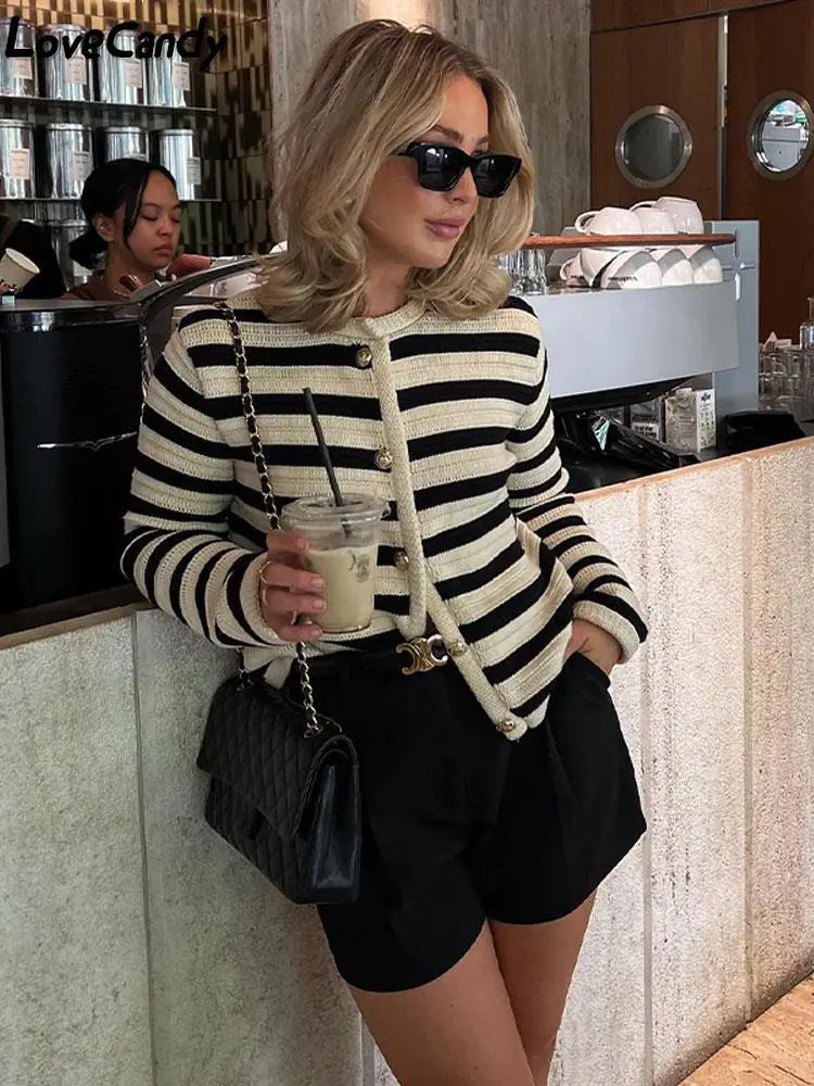 Hattie | Striped Cardigan