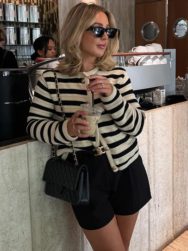 Hattie | Striped Cardigan