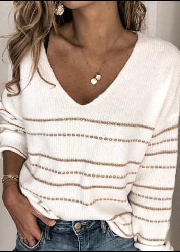 Amaryllis | Casual Striped Sweater