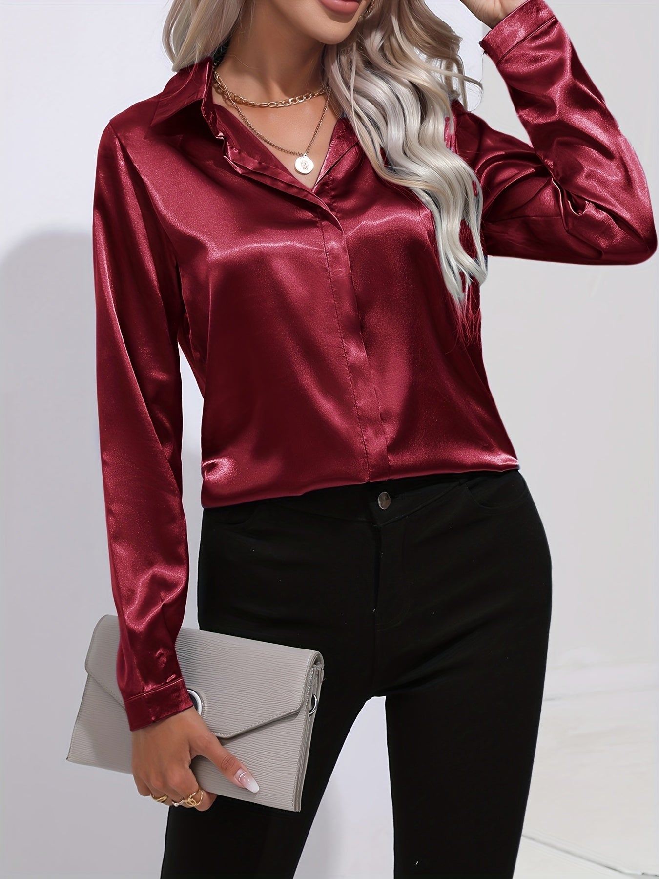 Dulcinea | Elegant Satin Blouse