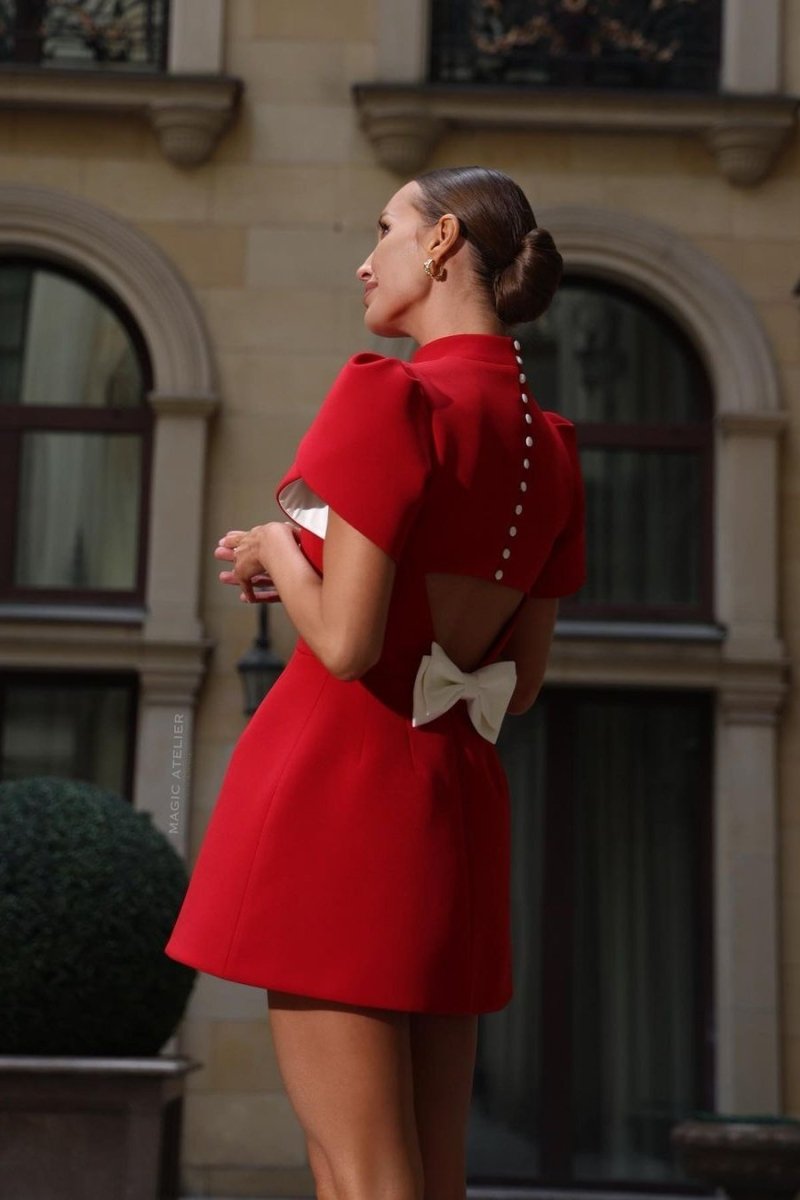 Leontine | Cut-Out Bowknot Mini Dress