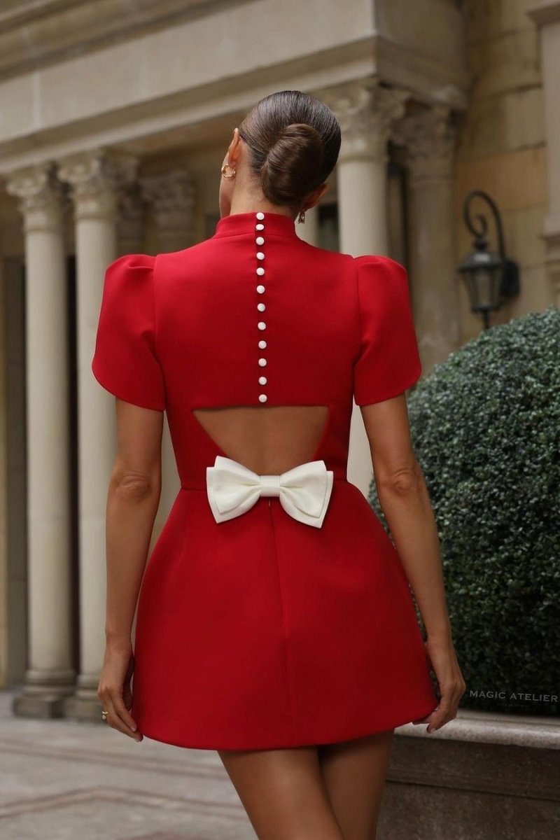 Leontine | Cut-Out Bowknot Mini Dress