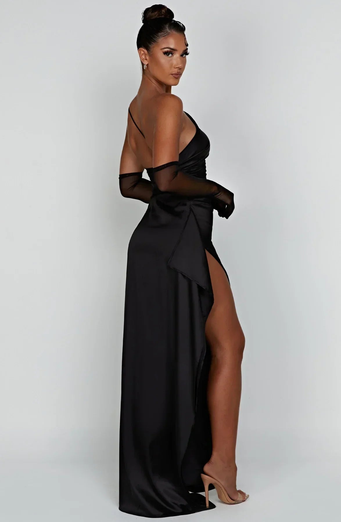 Isabeau | One Shoulder Satin Dress
