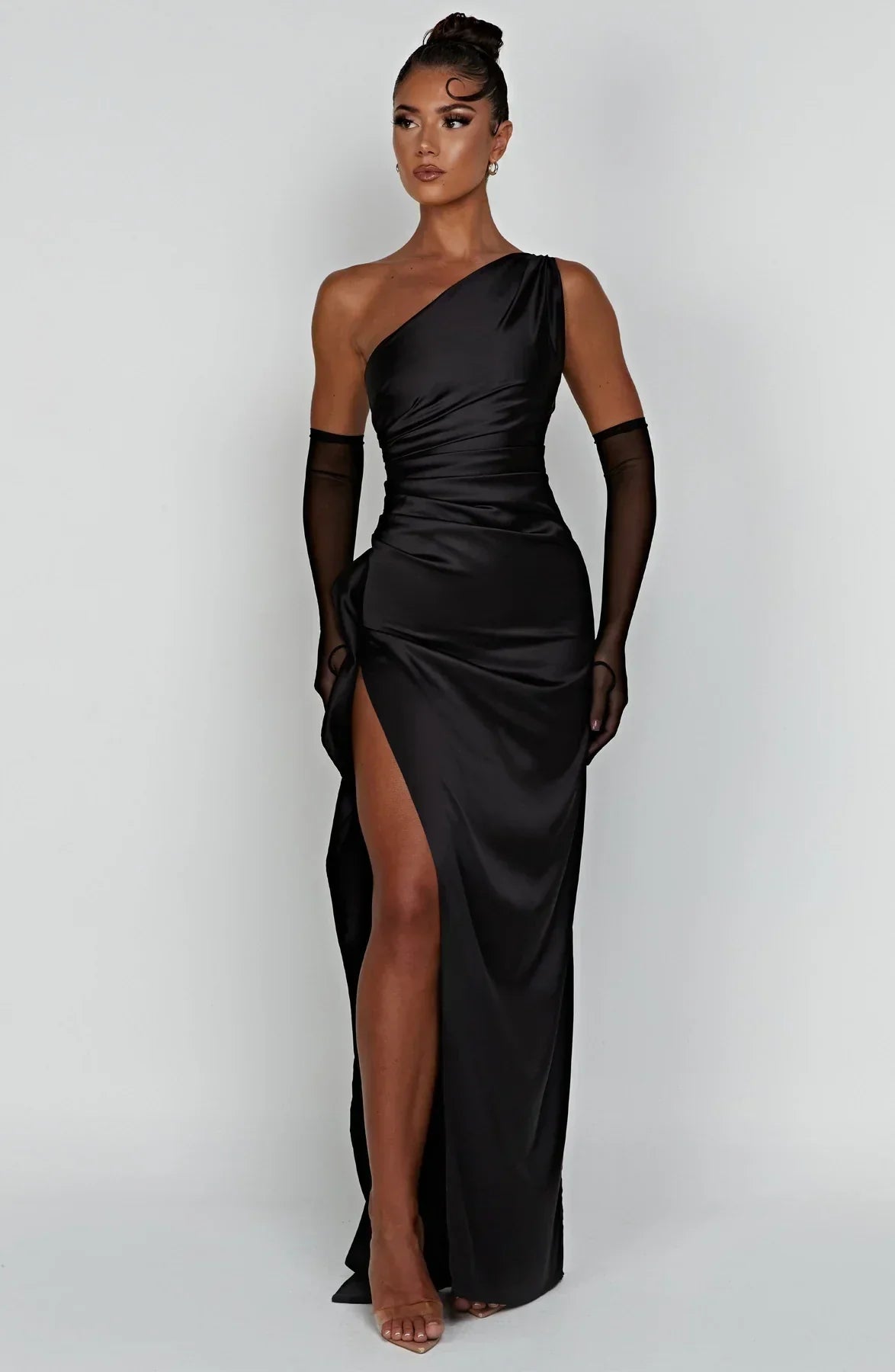 Isabeau | One Shoulder Satin Dress