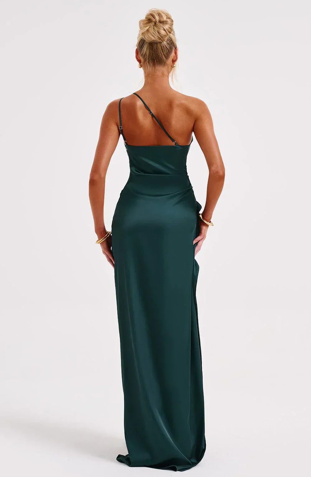 Isabeau | One Shoulder Satin Dress