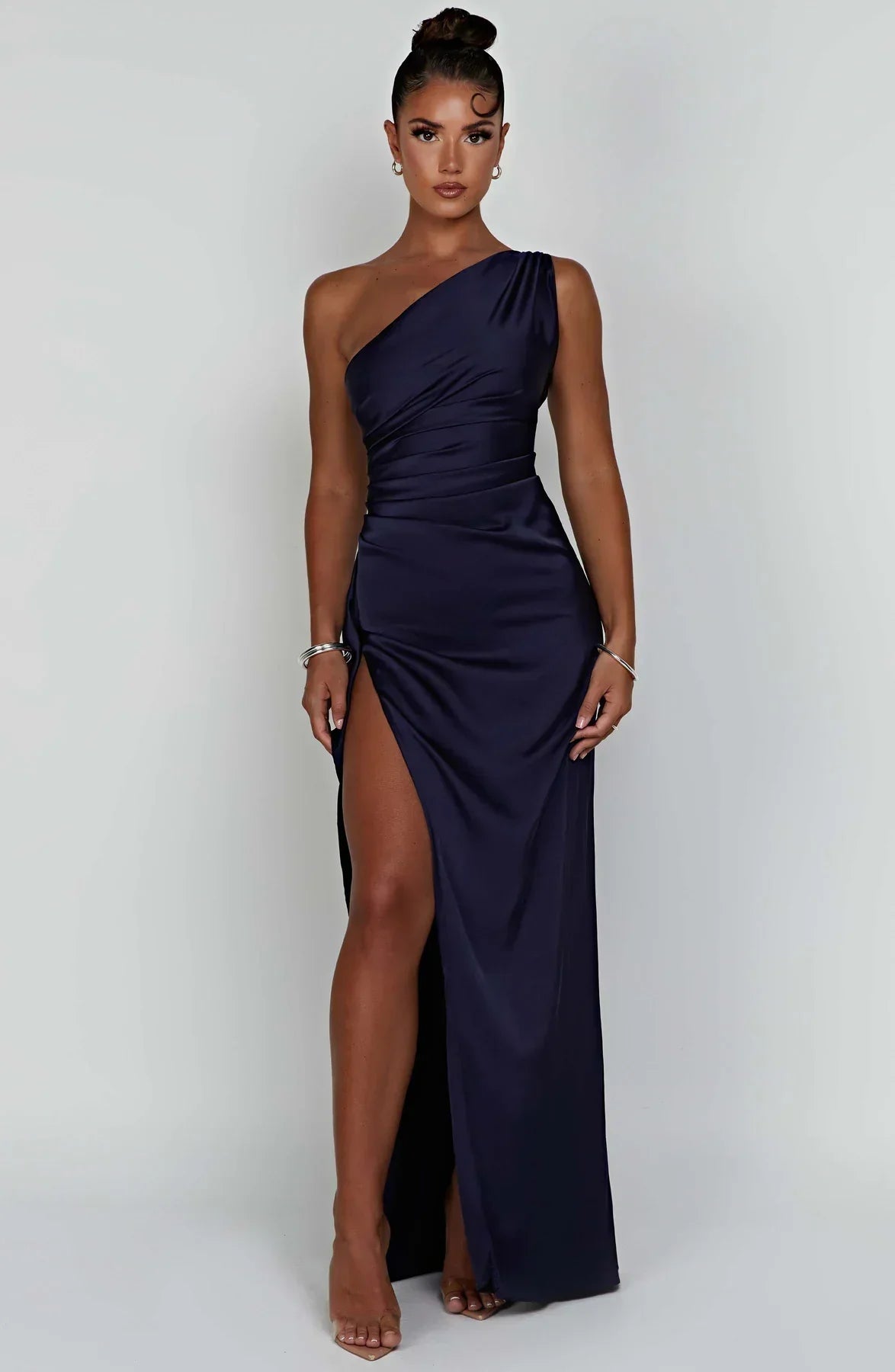 Isabeau | One Shoulder Satin Dress