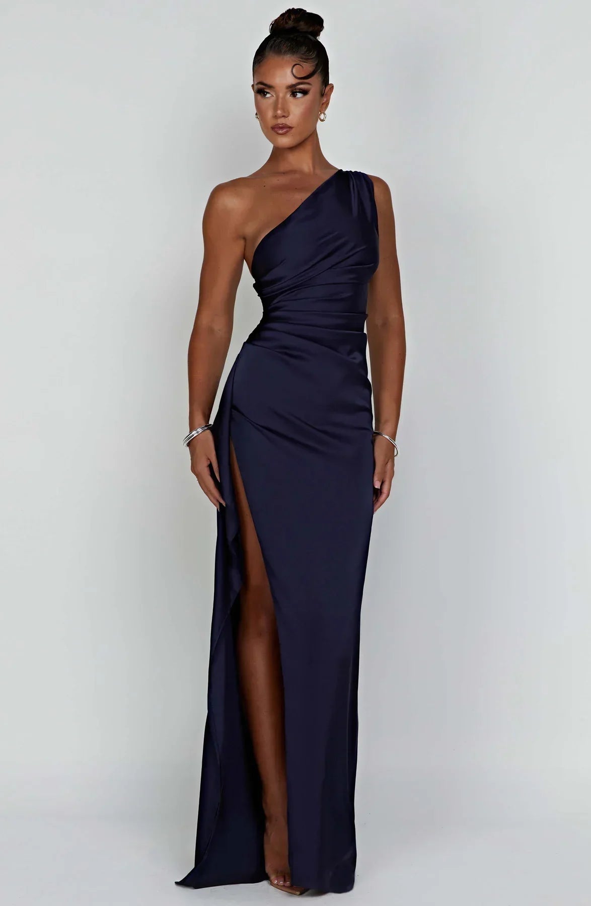 Isabeau | One Shoulder Satin Dress