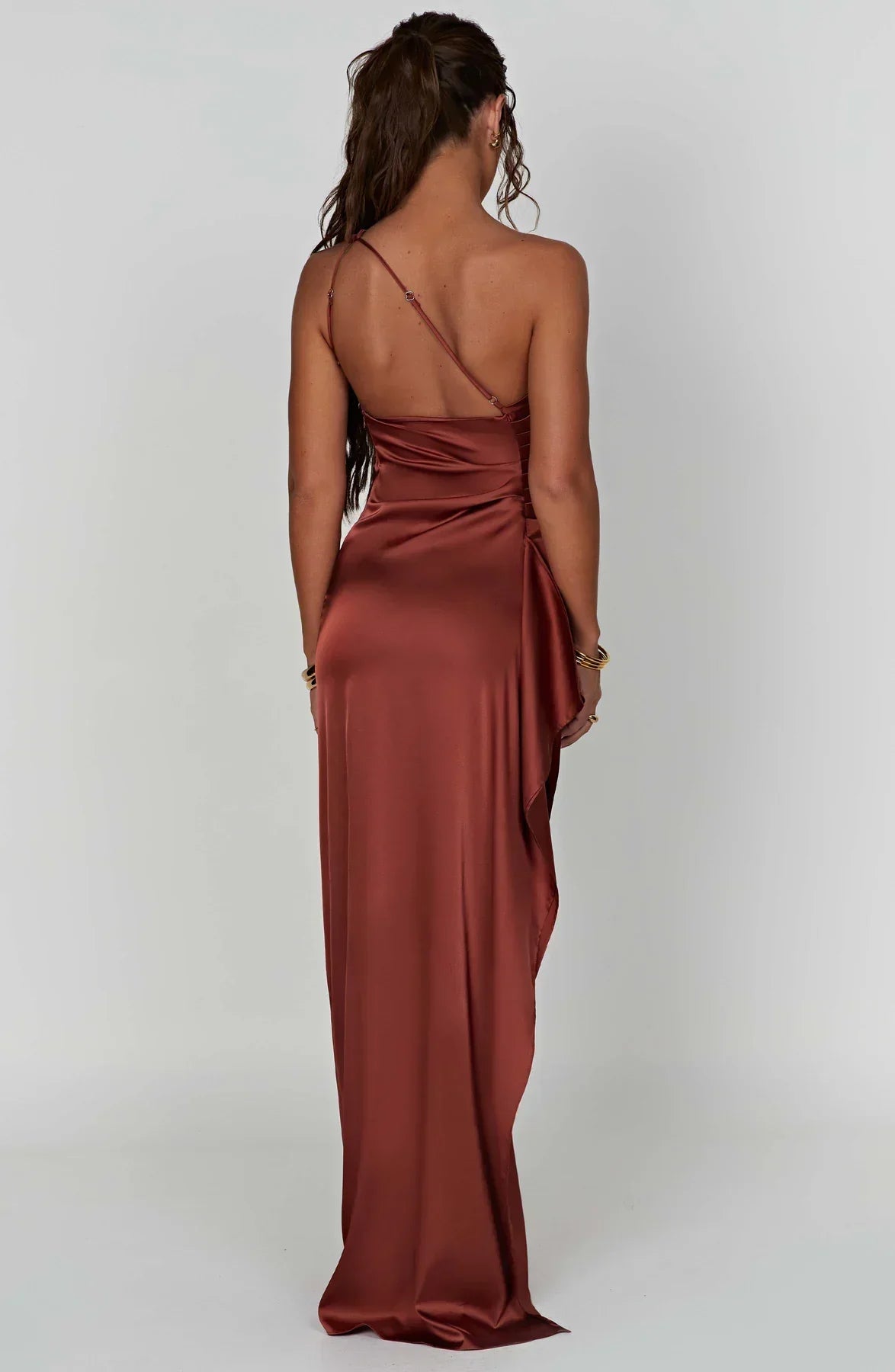 Isabeau | One Shoulder Satin Dress