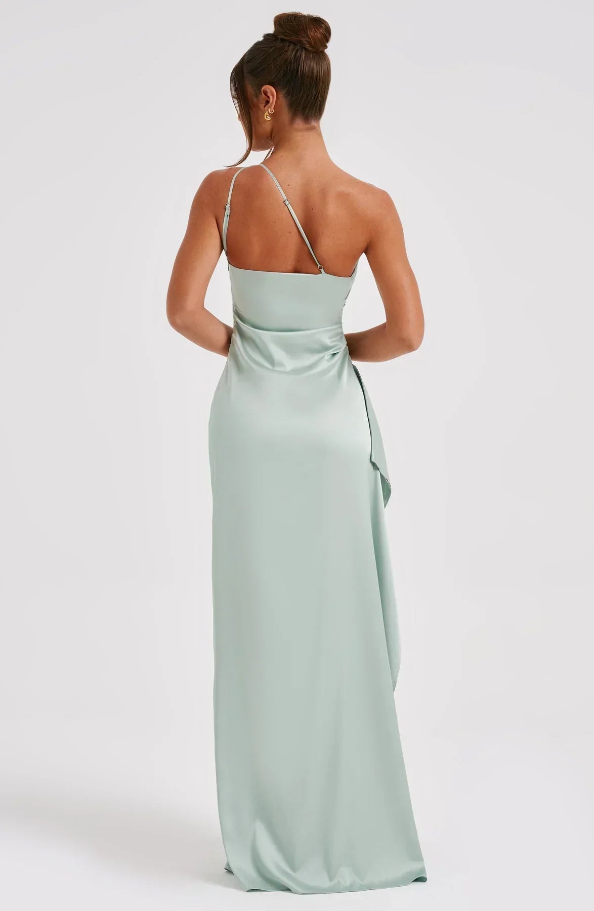 Isabeau | One Shoulder Satin Dress