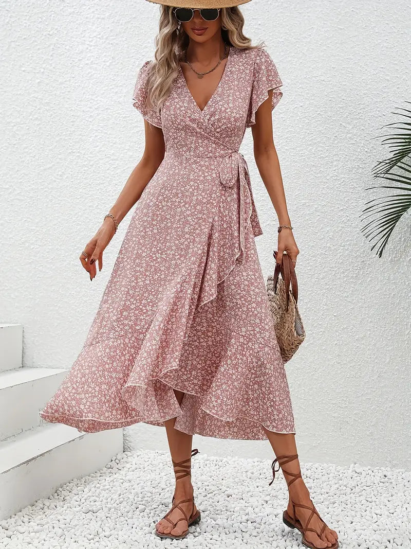 Primrose | Flowy Wrap Midi Dress