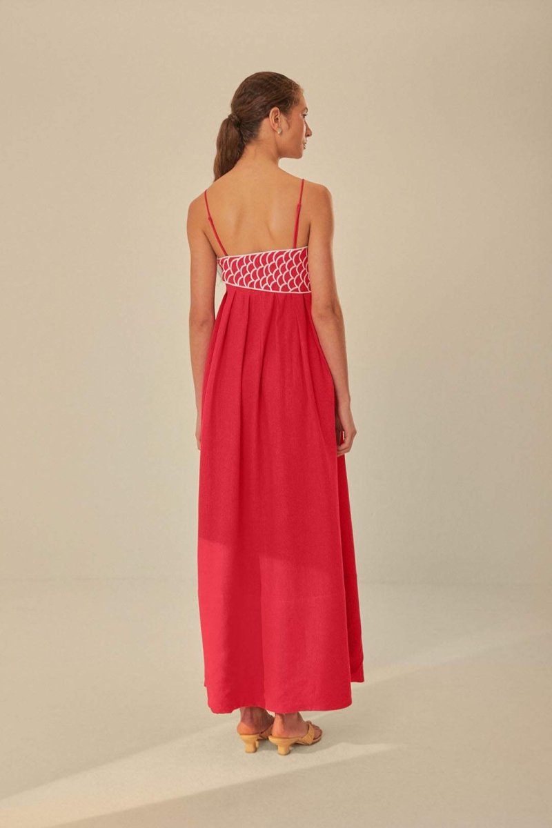 Felicity | Embroidered Maxi Slip Dress