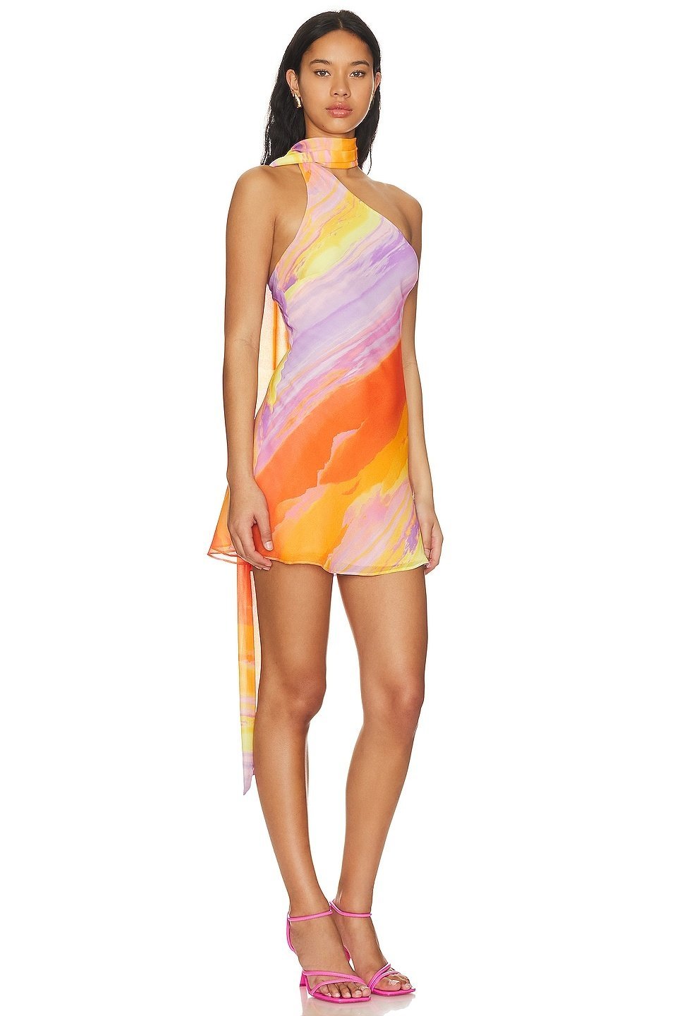 Holly | Tropical Sunset Mini Dress