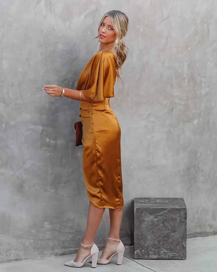 Tullia | Elegant Draped Cocktail Dress