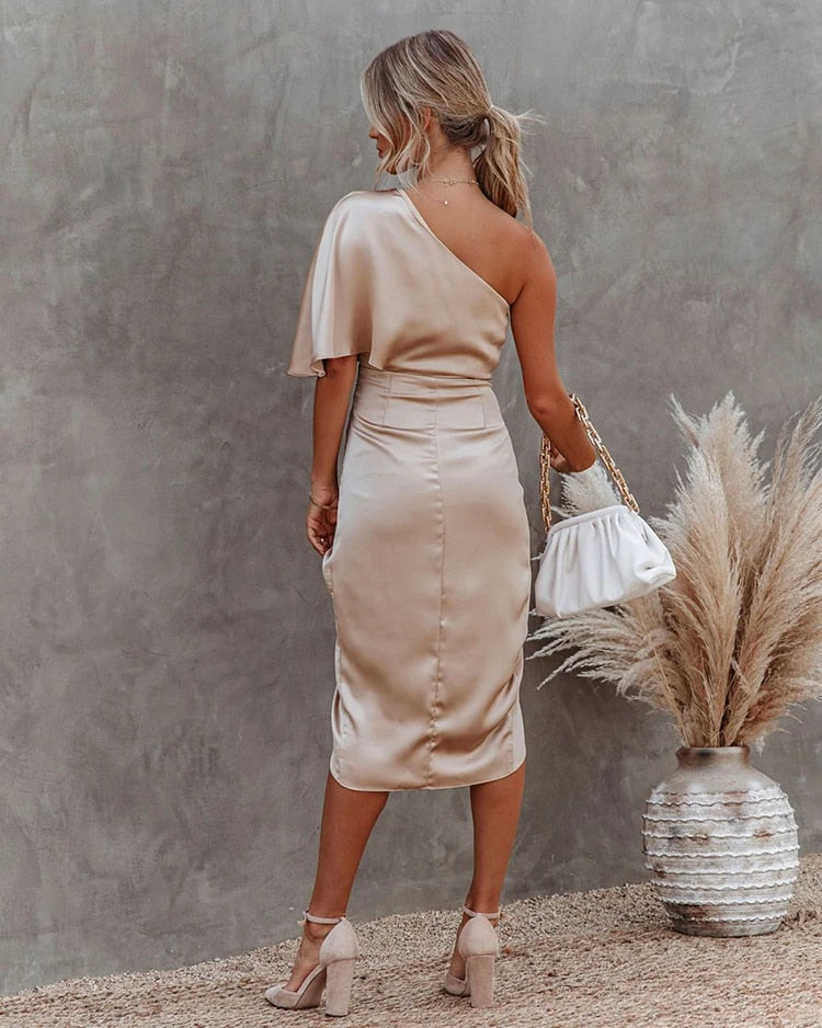 Tullia | Elegant Draped Cocktail Dress