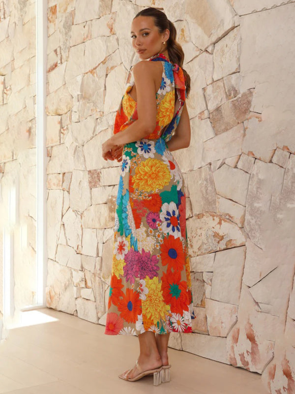 Portia | Halter Neck Midi Dress