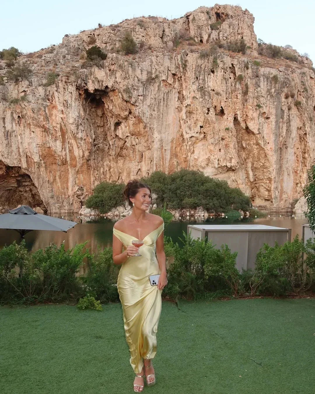 Florence | Off Shoulder Yellow Maxi Dress