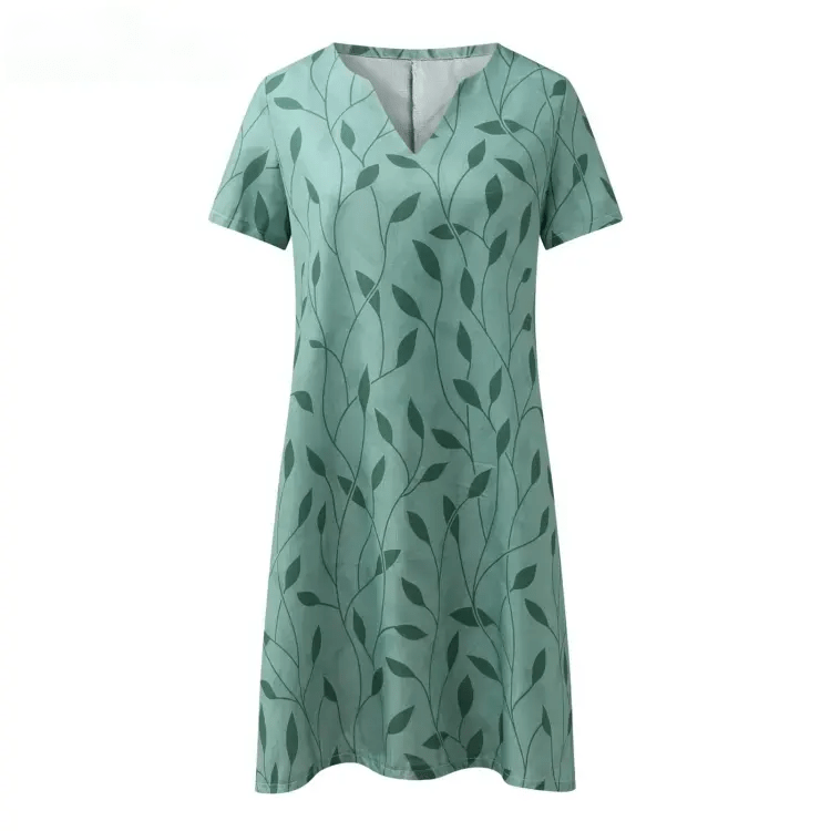 Isabeau | Printed V-Neckline Dress
