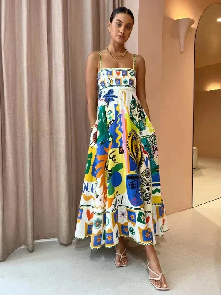 Marigold | Colourful Linen Summer Dress