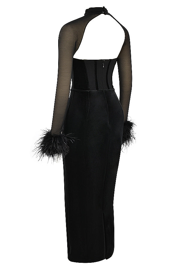 Bryher | Velvet Corset Maxi Dress