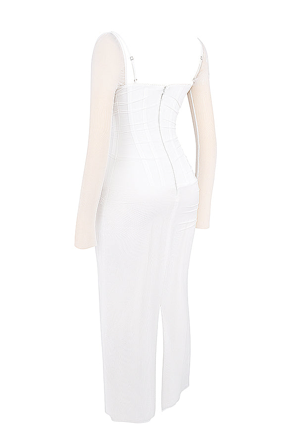 Nora | Deep Maxi Dress with Long Sleeves