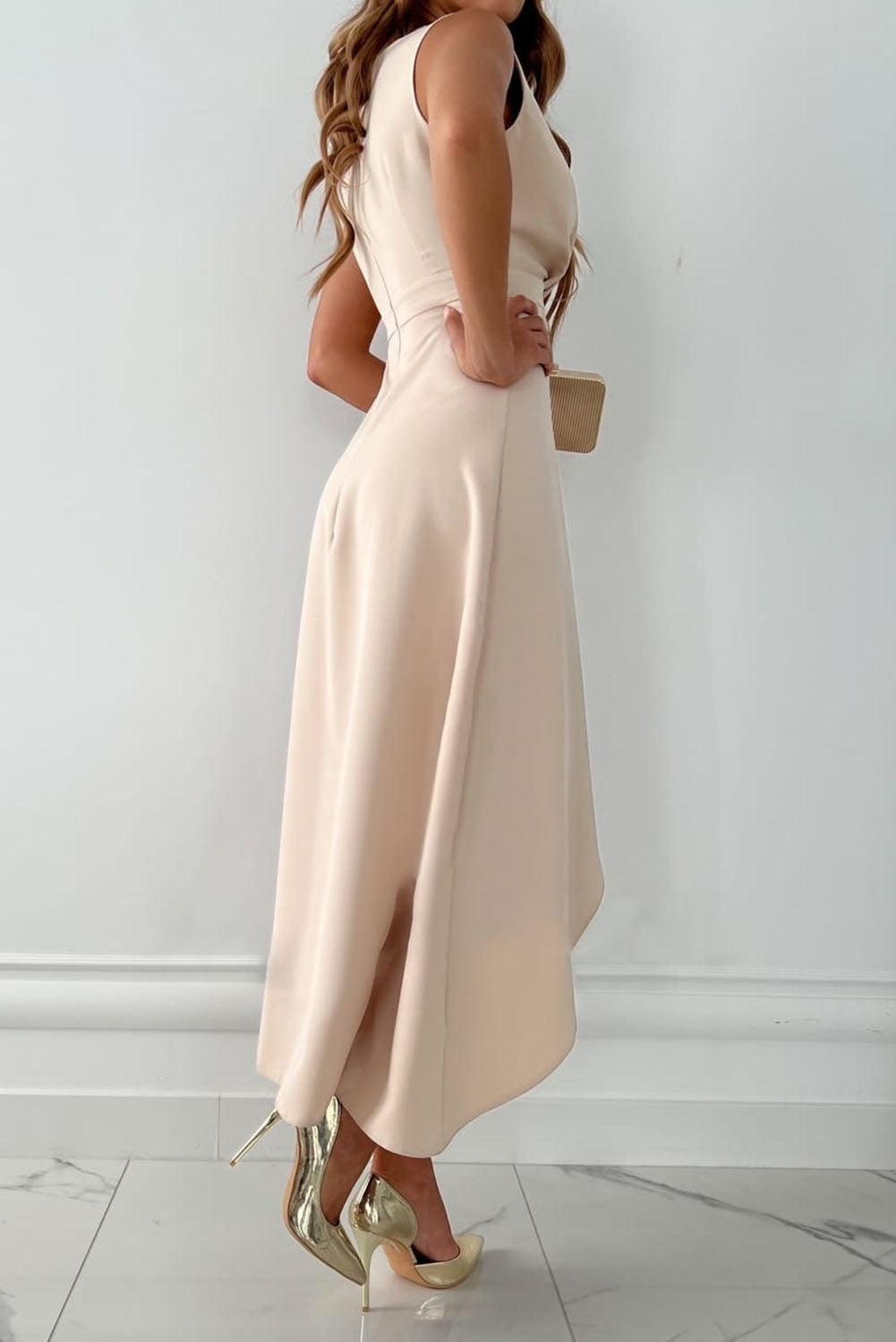 Odessa | Elegant V-Neck Midi Dress