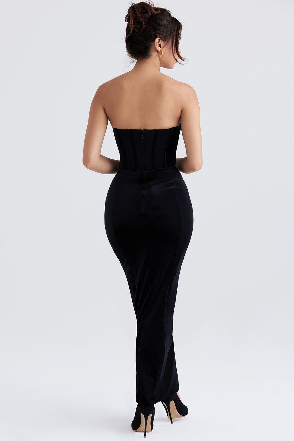 Bryher | Velvet Corset Maxi Dress