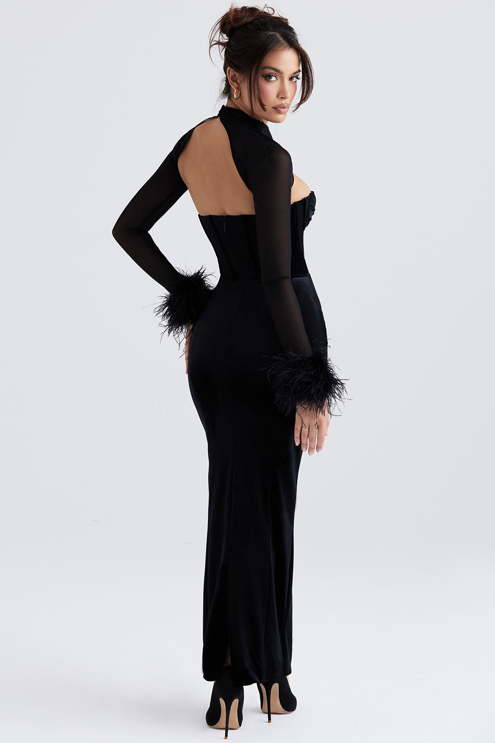 Bryher | Velvet Corset Maxi Dress