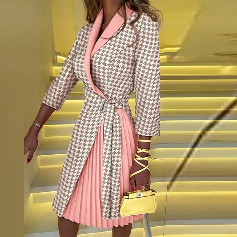 Inez | Elegant Collar Blazer Dress