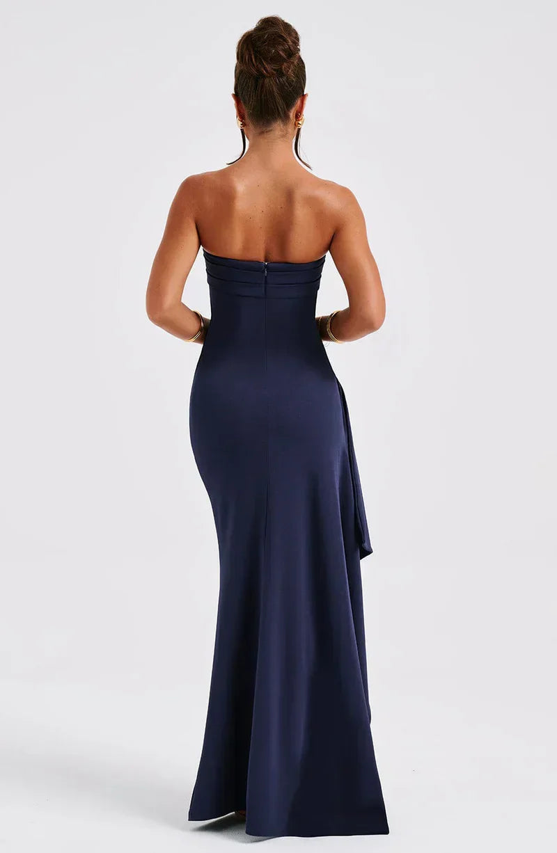 Jackie | Twisted maxi dress without shoulders